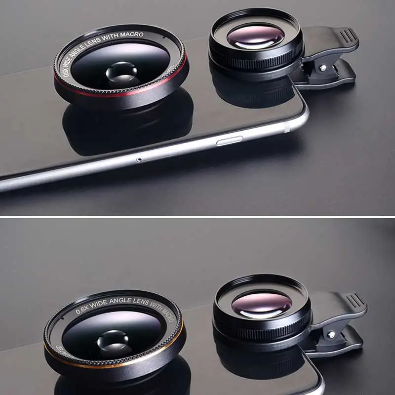 Широкоугольный объектив AI 0.6X 15X макрообъектив 2 в 1 58 мм объектив камеры мобильного телефона