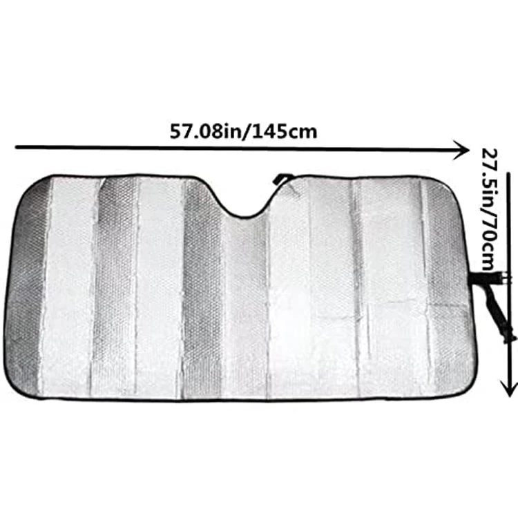 UV Reflector Auto Sun Shade Car Front Window Windshield Sunshade Aluminum Foil with 5 Layers Black Foldable OEM 2 Days 50 Pcs