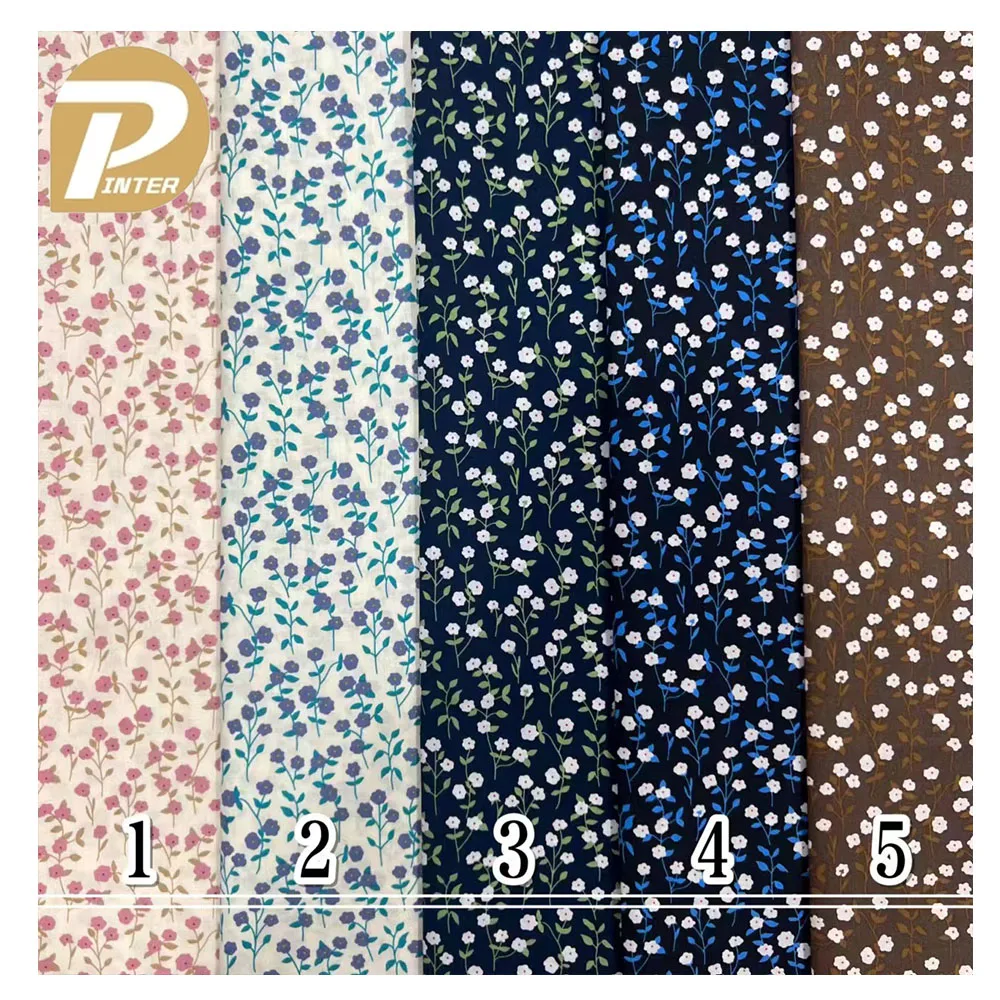 High Density Skin Friendly Smooth Digital Printed 100 Cotton Poplin Dress Fabric