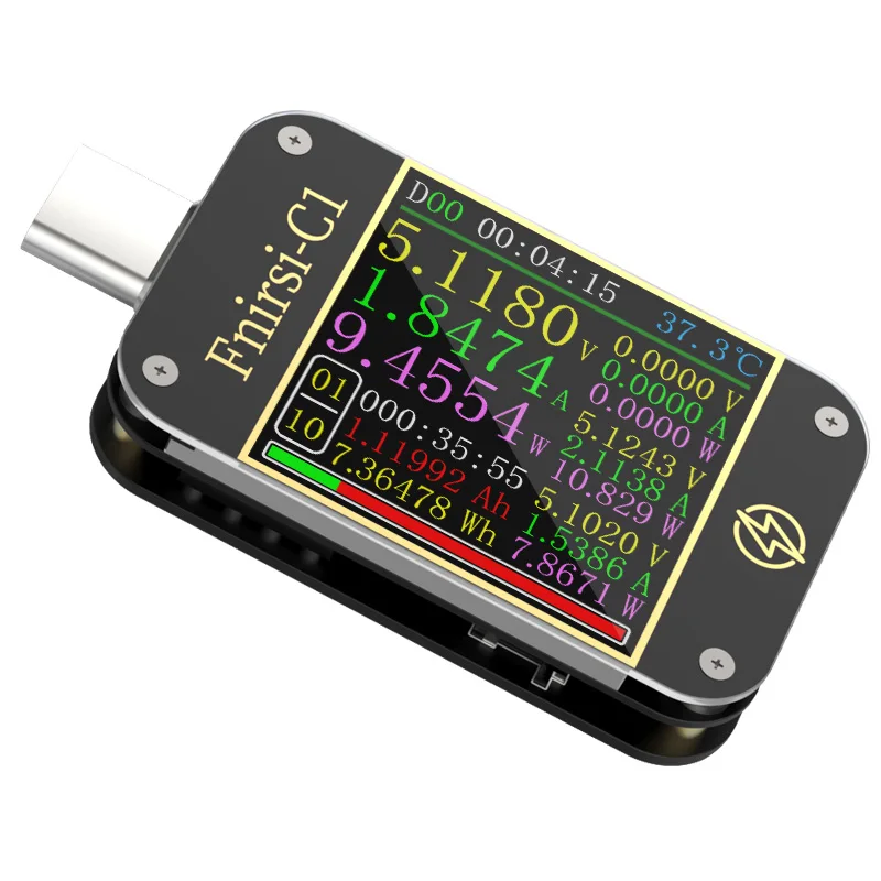FNIRSI-C1 usb multifunction tester  voltage and current meter  fast charging Power Bank tester With PC Software