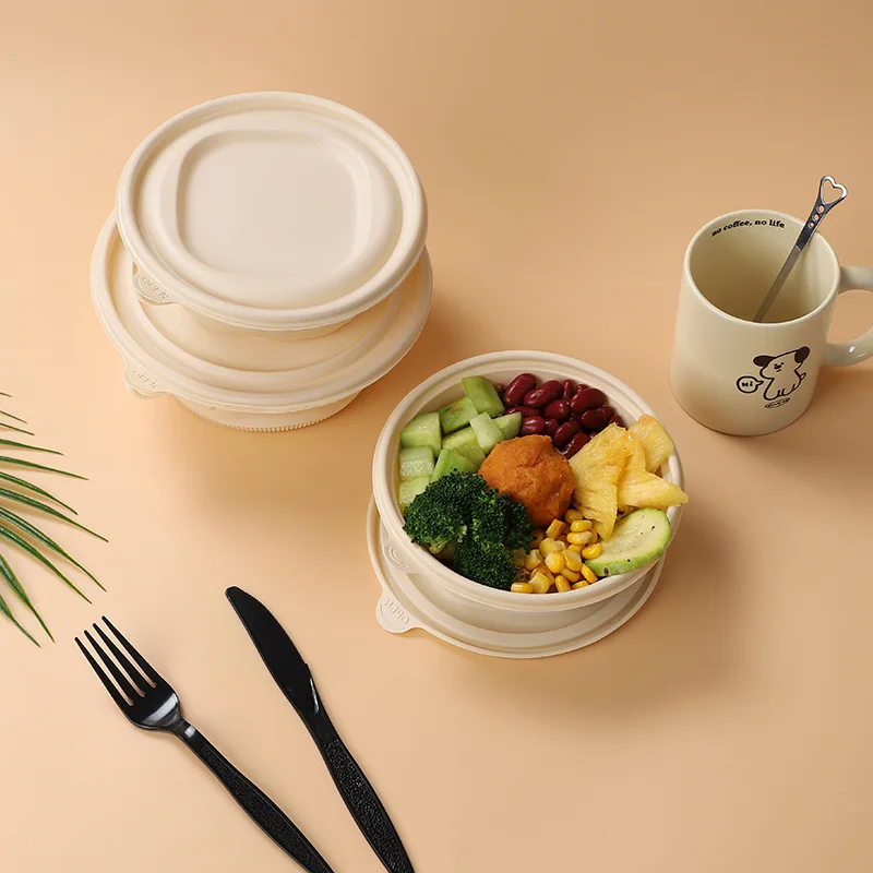 Takeaway Disposable Packing Fast Food Box Compartment Lunch Box Three Four Five Compartment Lunch Box Corn Starch Biodegradable