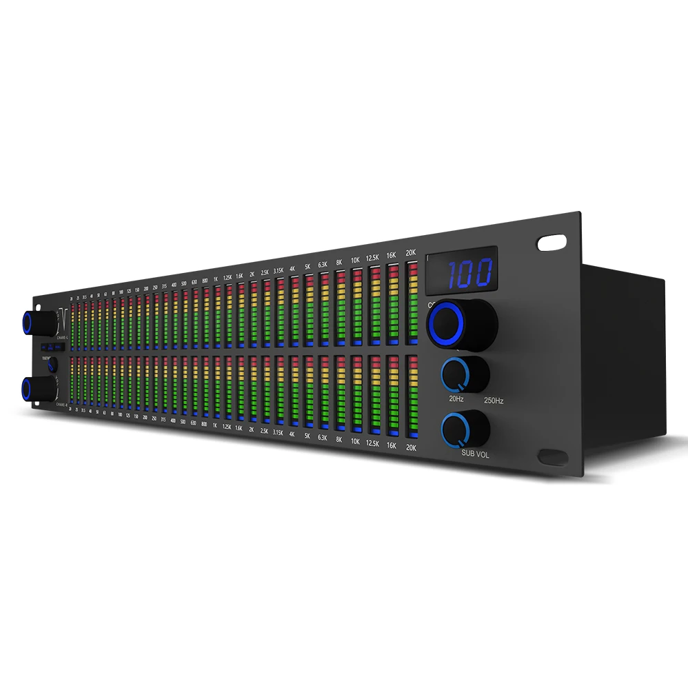 Q312 2U Karaoke Professional Audio LED Digital Graphic Equalizer China Electrical Supplies Equalizer