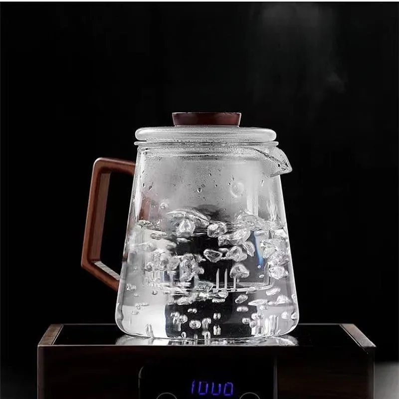 Hot sale High borosilicate Glass Tea Pot with Glass Teapot set  Pot Glass Teapot set