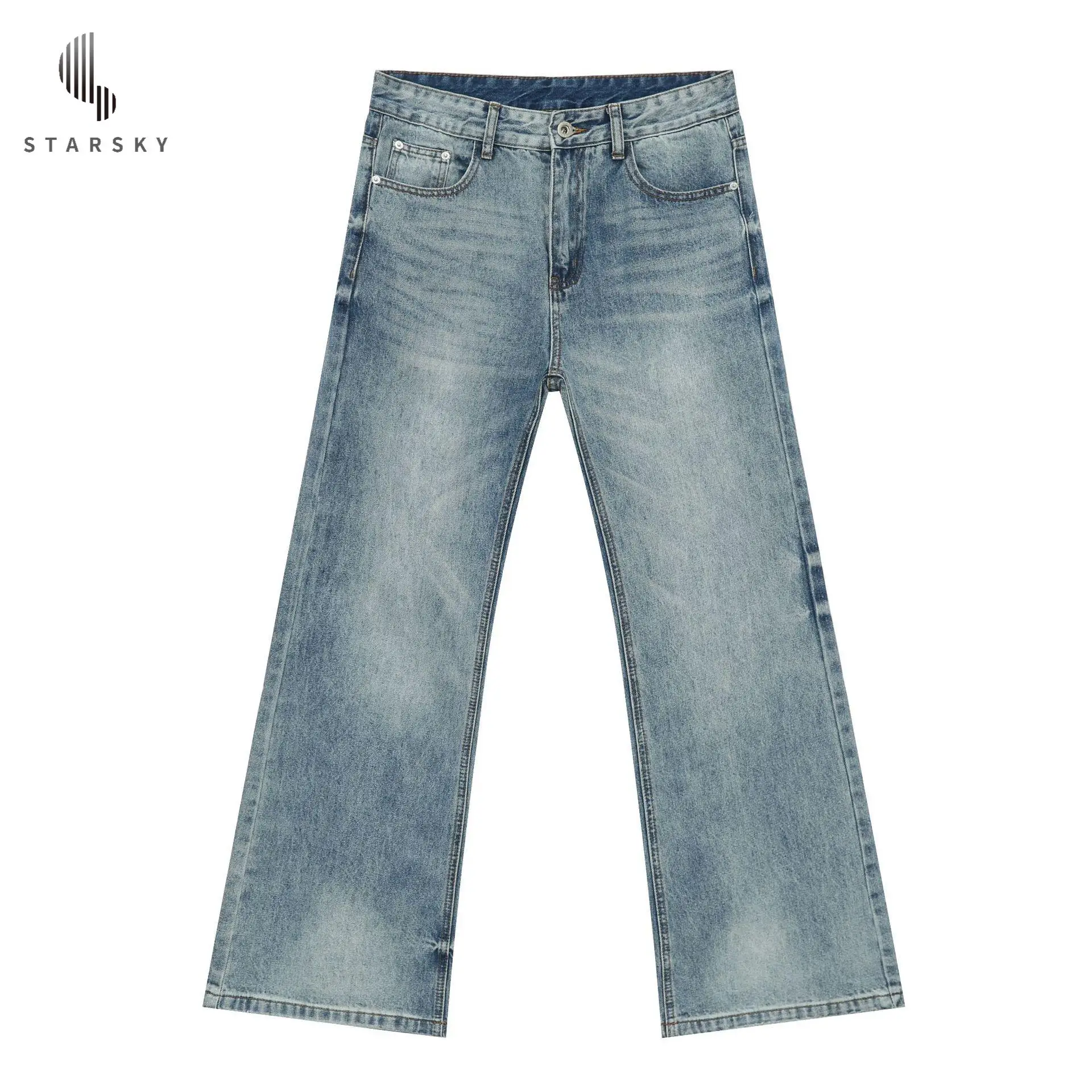 Свободные прямые мешковатые джинсы-карго для мужчин индивидуальные мужские повседневные модные джинсы с широкими штанинами