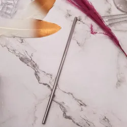 Reusable Colorful  Metal Various packaging Bent Straight Drinking Stainless Steel 304 Straw