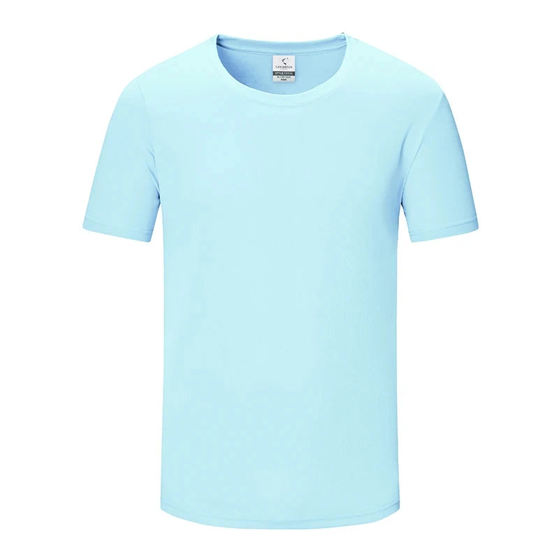 Unisex Quick Dry T-Shirt Real US and EU Size Custom Printing Solid Pattern Casual O-Neck Design Short Sleeves