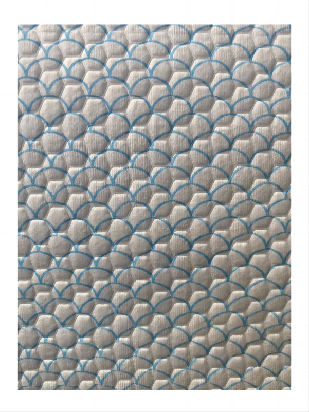 Customized cellulose wood pulp PP fish scale spunlace cleaning wipe embossed honeycomb hexagonal heavy-duty engineering industry