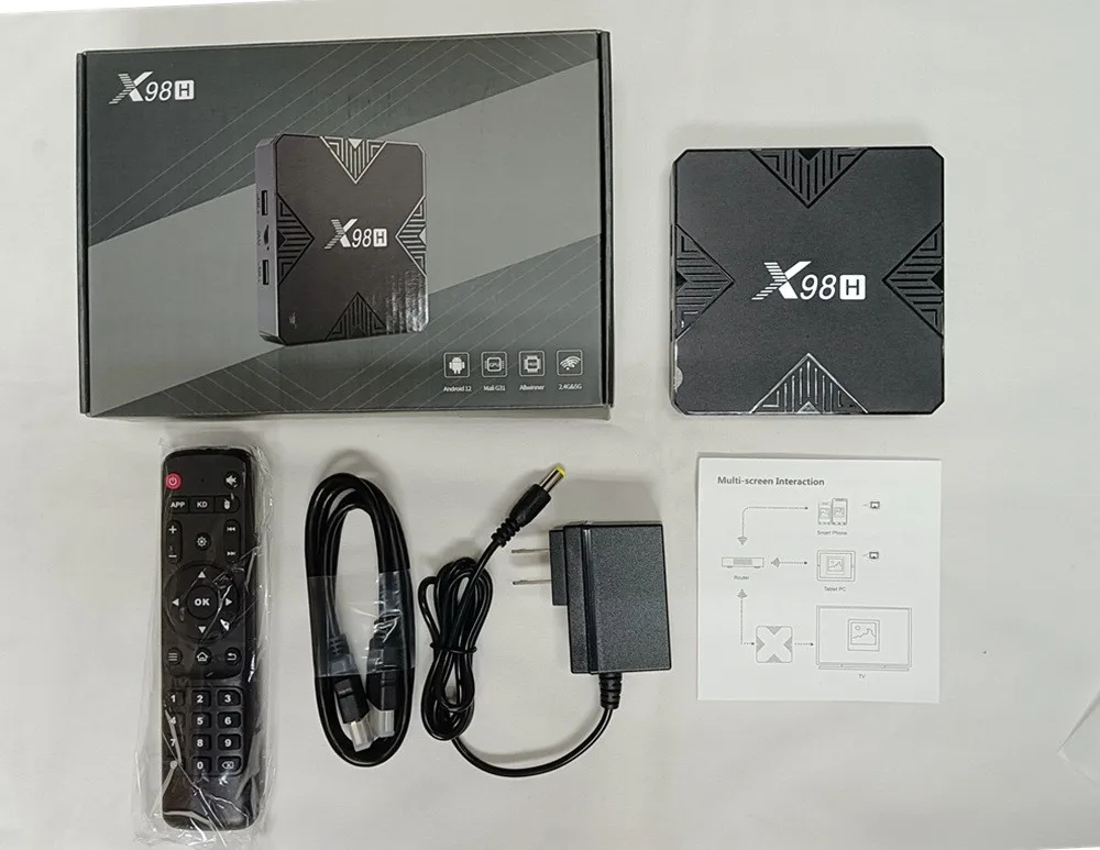 X98H Android 12.0 TV Box Allwinner H618 Smart TVBox 4GB 32G Wifi6 2.4G & 5G 4K Media Player Voice Assistant Set Top Box