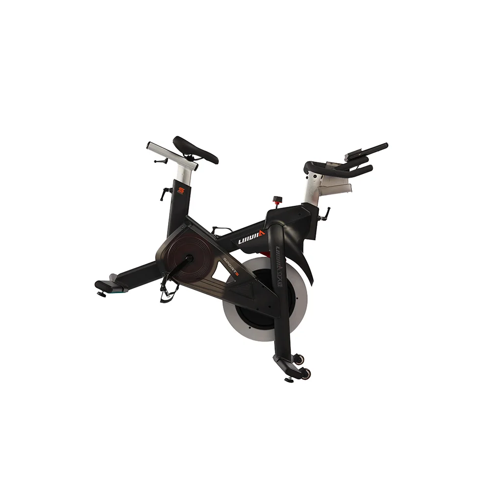 LIJIUJIA  Home Use Fitness Gym Bodybuilding Motorized Magnetic Spin Bike with Wheel
