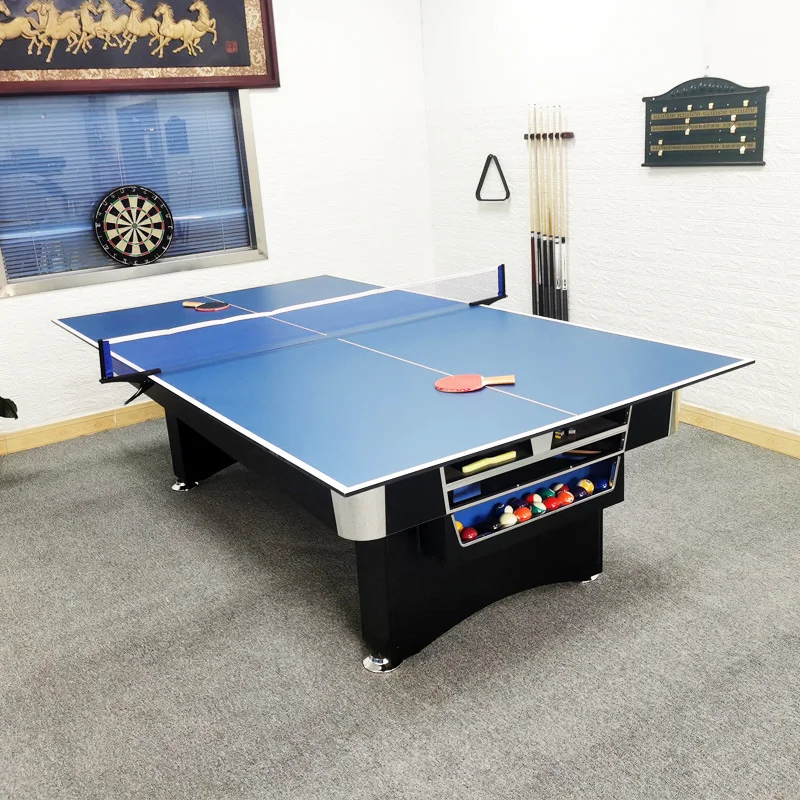 High Quality Multi- Functional American Style 7FT 8FT  Indoor MDF Billiard Poo Table and Table Tennis Table