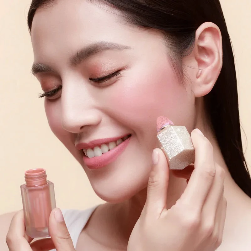 Private Label Liquid Blush Waterproof Multi-purpose Facial Nourishing  Stick Blush Natural Blush Cute Korean Custom Liquid Blush