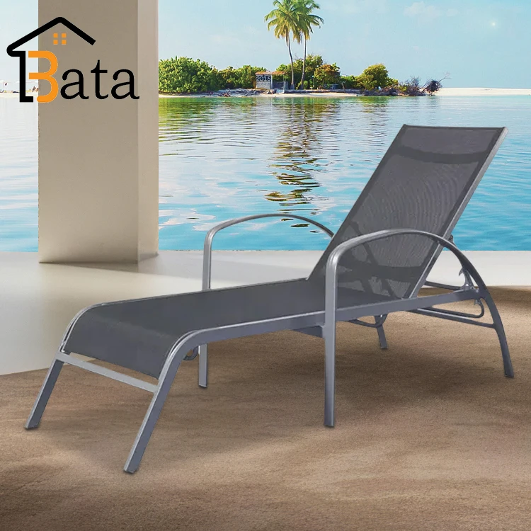 All Weather Wholesale Hotel Garden Daybed Outdoor Aluminum Leisure Poolside Sun Lounger