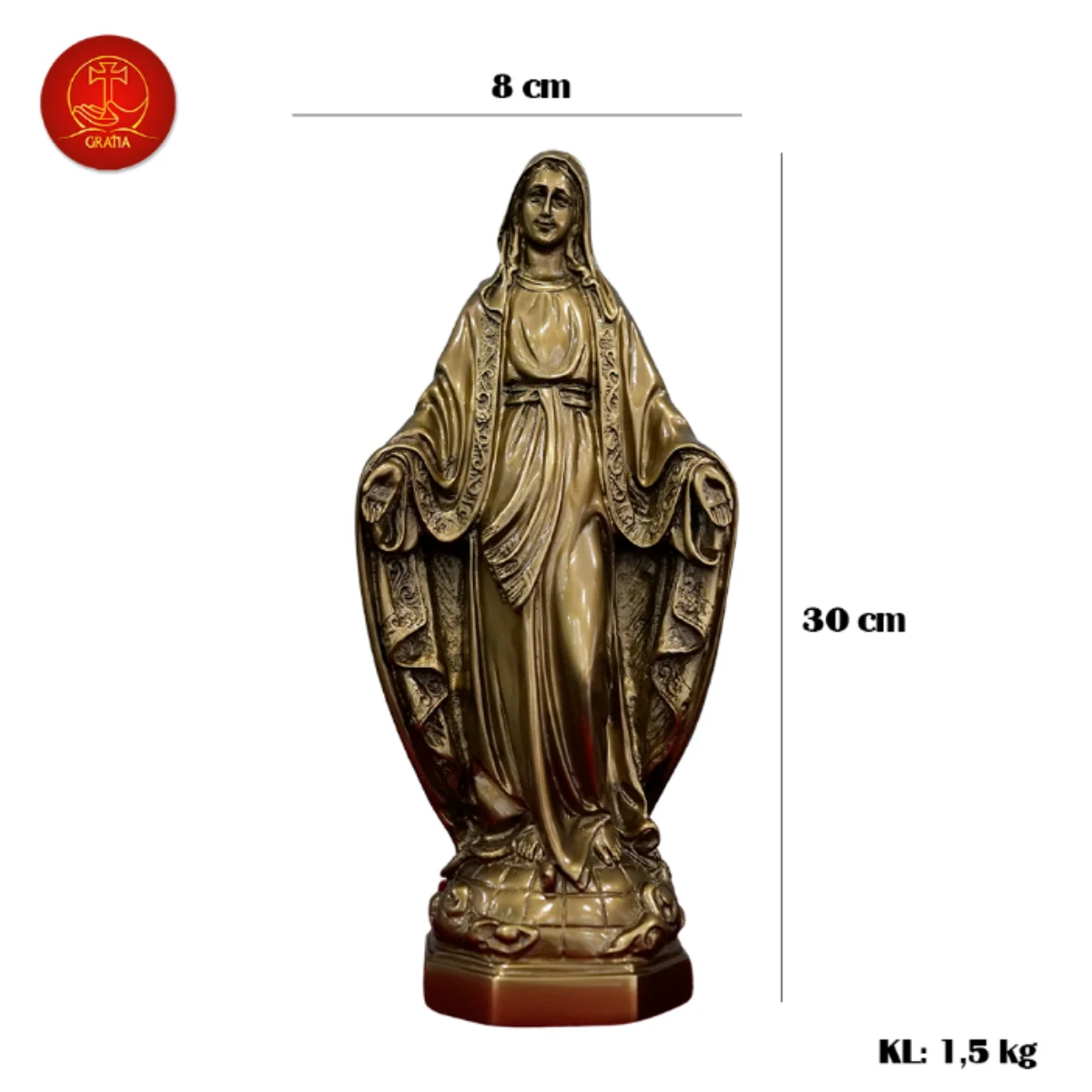 Hot Selling Statue of Virgin Mary Giving Grace 80x300mm or Customized Size for Church/Home Decoration