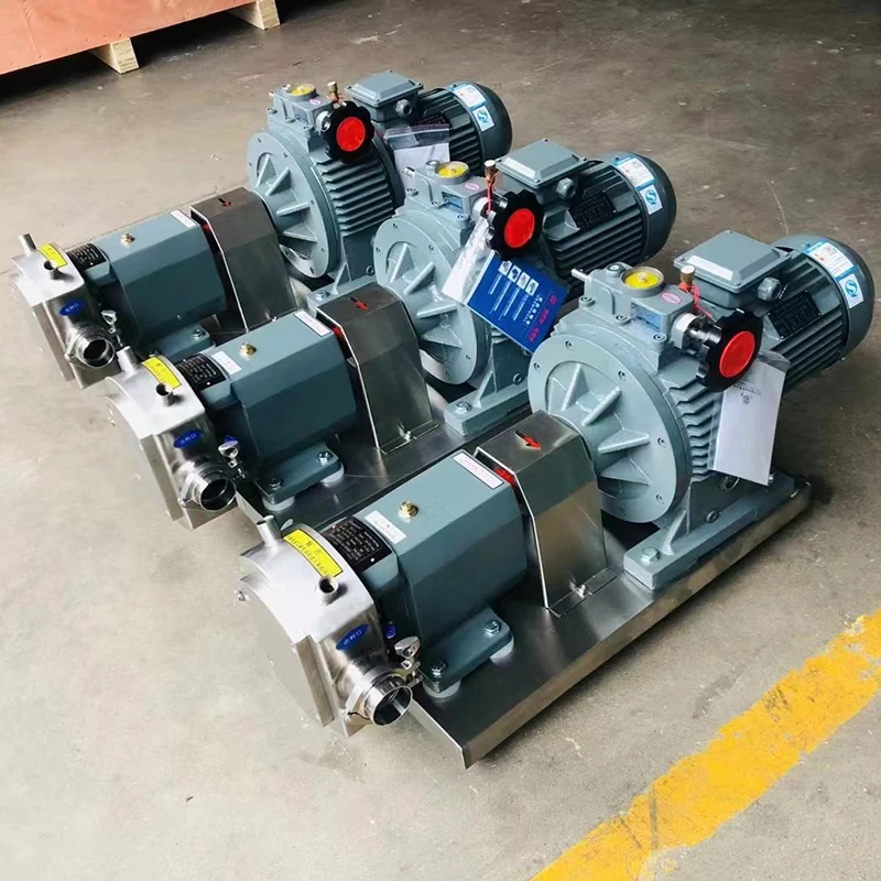Food grade sanitary high viscosity liquid material transfer rotary pump
