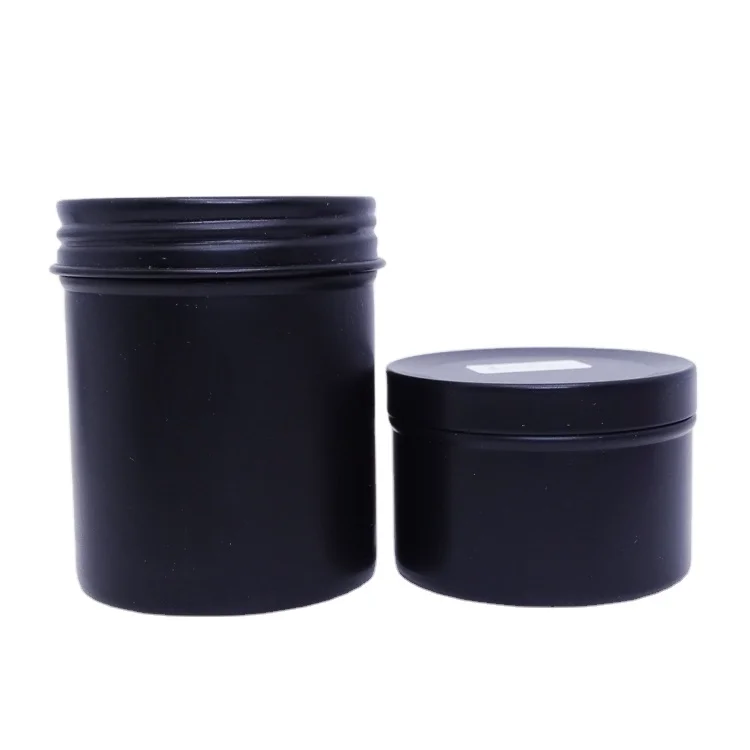 Manufacture Round Aluminum Tin Cans Jar 180ml 180g Empty Clear Window Tin with Slide Lid