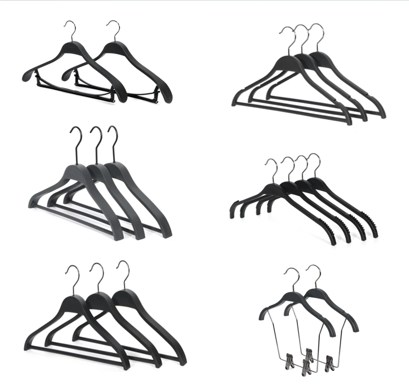 Hot Selling Non-slip Black Zara Shoes Suit Coat Pants Hangers Plastic Zara Hanger for Clothes