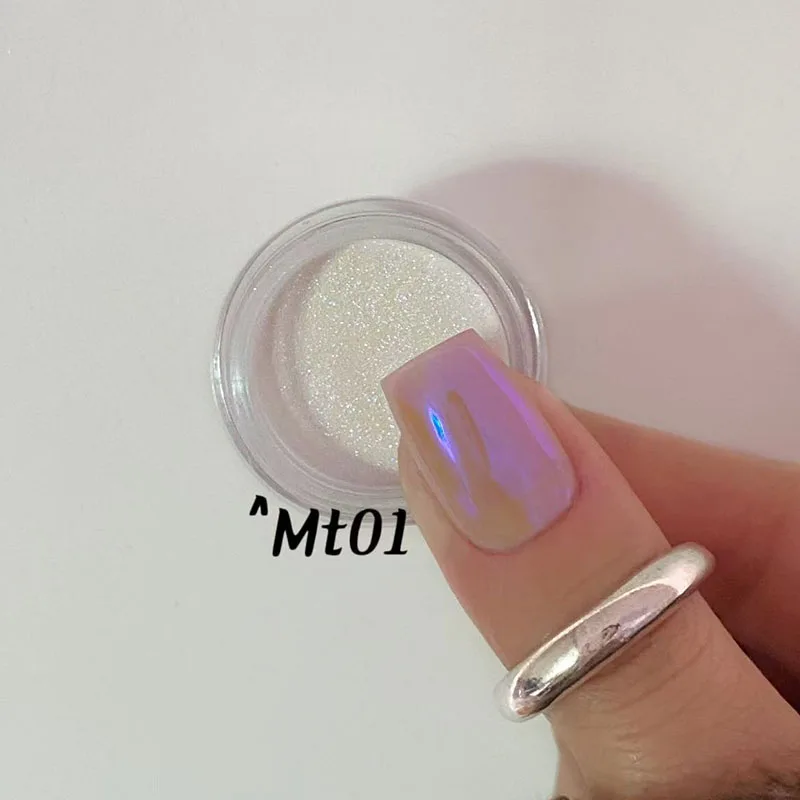 High Quality chrome powder Shiny Aurora Nail Glitter for DIY Nail Art Nail Moonlight Powder  supplier