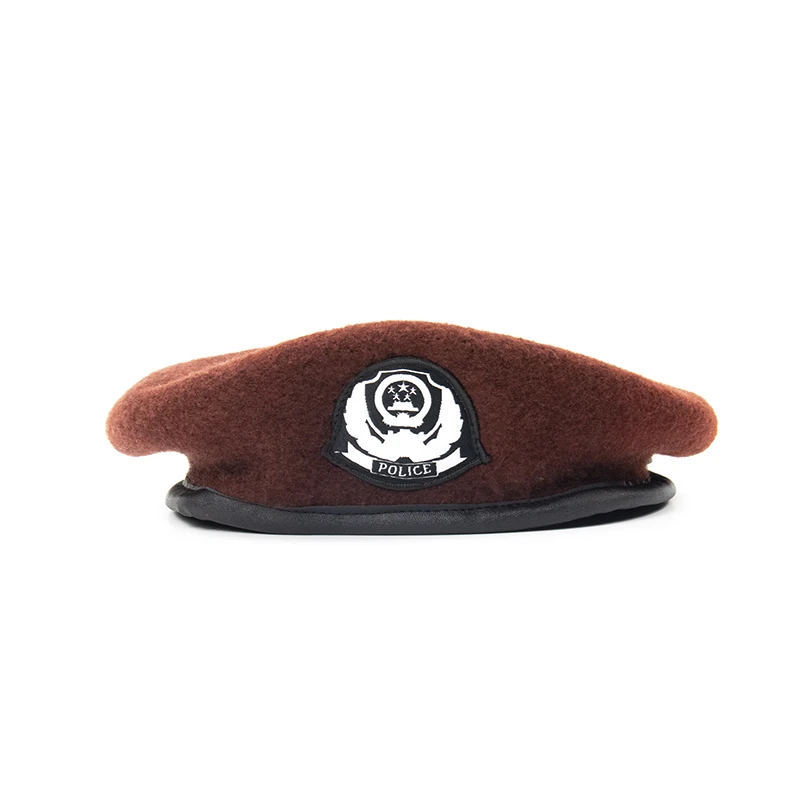 wholesale  custom metal badge beret hat and color  military beret hat