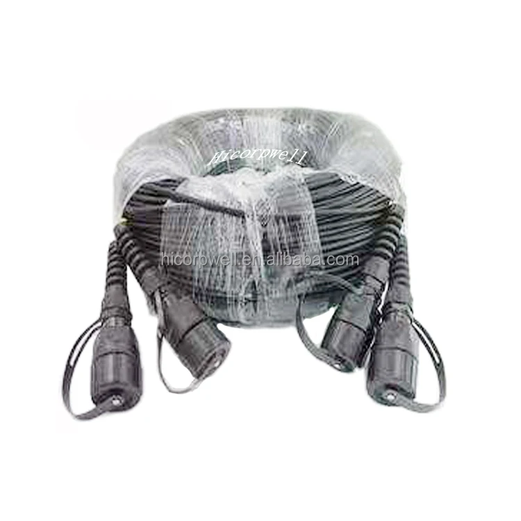 SM OS2/OS3 ODVA-LC UPC Dural  Connector 4 Stands Single Mode 150M Black  TPU Fiber Optic  Patch Cord Cable