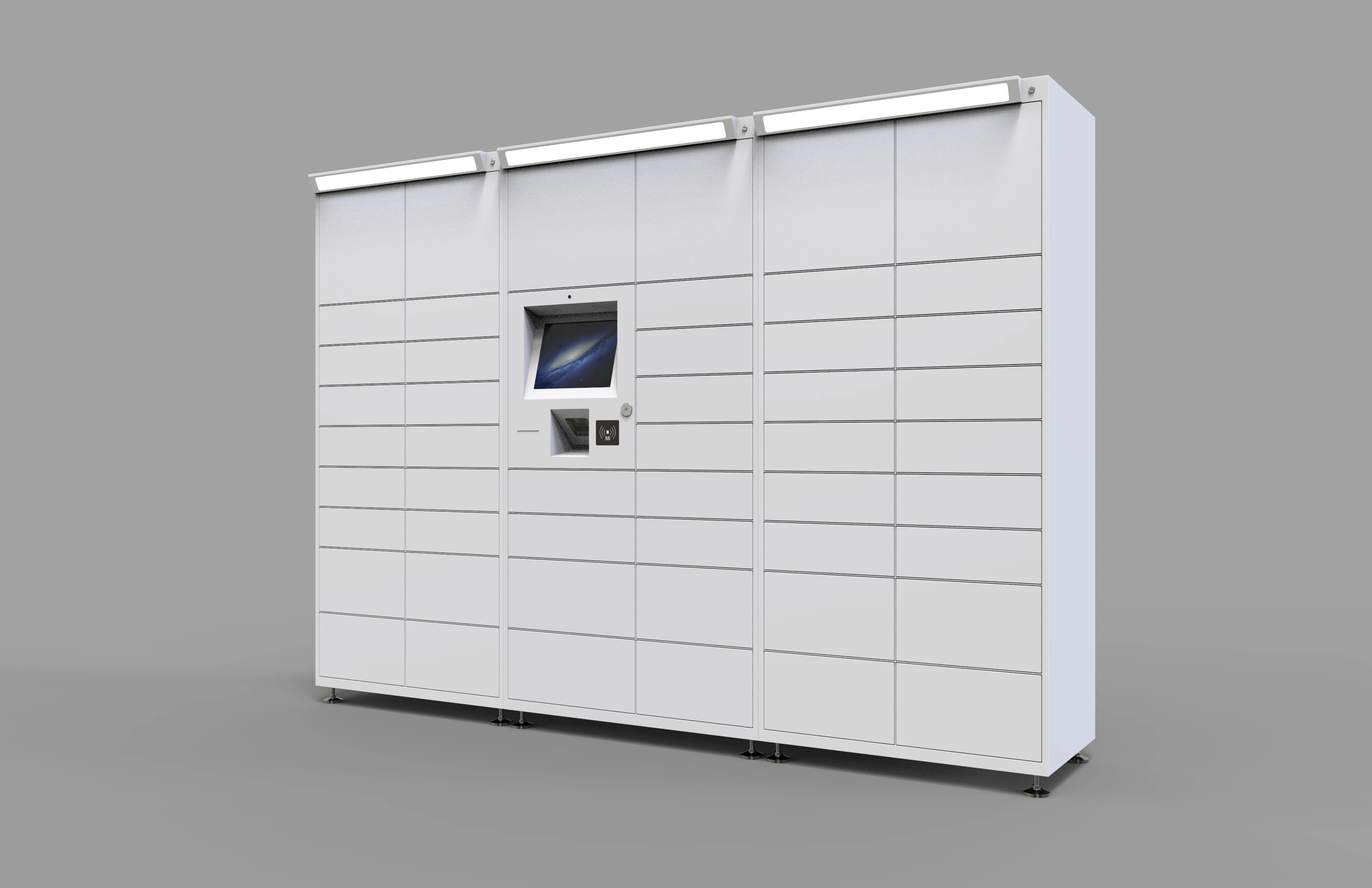 Electronic Intelligent Parcel Locker with Reinforced the Box Door for Apartment Package Delivery