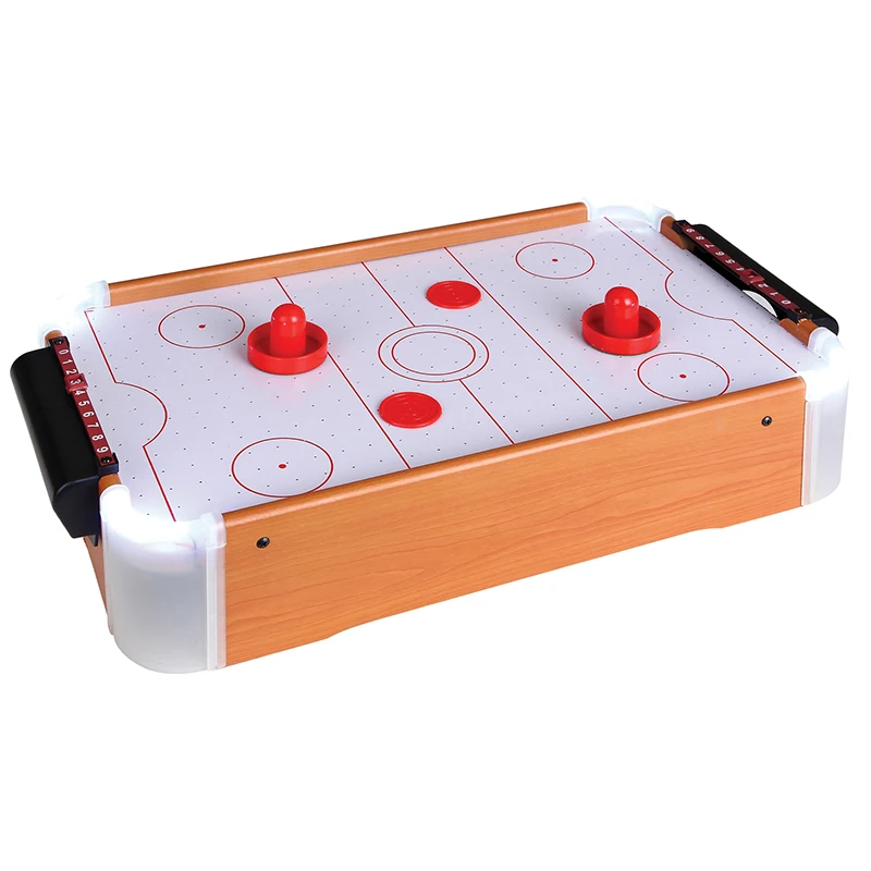 indoor Portable Mini Air Hockey Table Game  with LED lights for kids and children fun