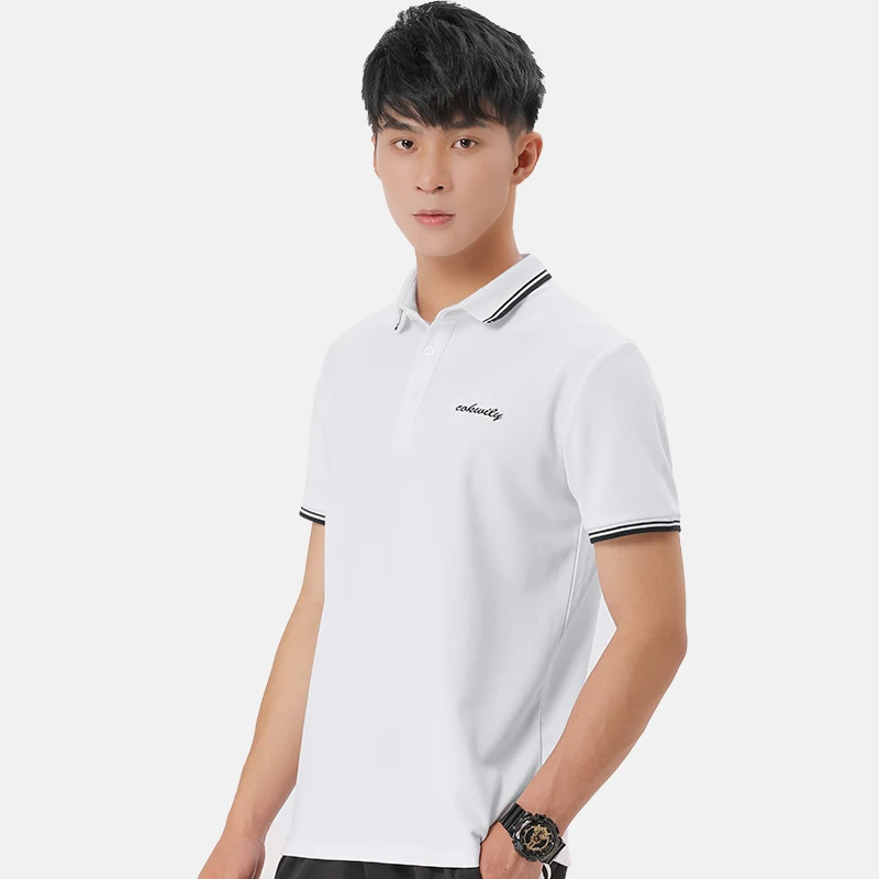 
2020 new trending wholesale oem tennis 100% Polyester kaos polos men polo shirt with Custom logo Uniform Short Sleeve kaos polos 