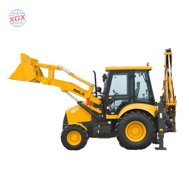 Hot Sdlg B877f Construction Machinery 70kw ATV Mini Backhoe Loader Excavator With 0.8-1.2 Cubic Meter Bucket