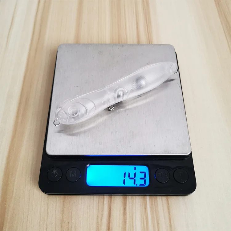 14.3g 10.5cm Unpainted Topwater Popper Floating Bass Bait DIY Blank Body Lures for River and Lake Fishing