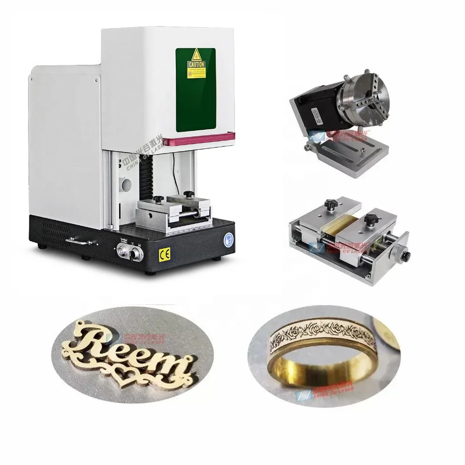 Stainless Steel Jewelry Metal engraving laser machine fiber laser engraver and cutter machine for gold jewelry