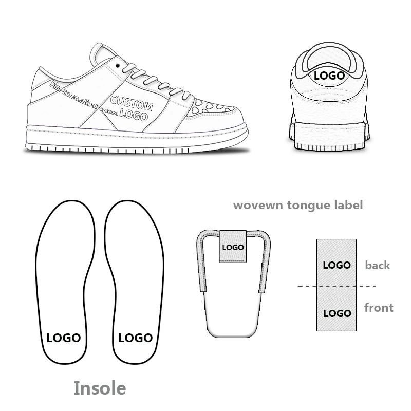 Manufacturer customized new trendy brand thick sole sneakers high quality brand logo casual trendy casual shoes