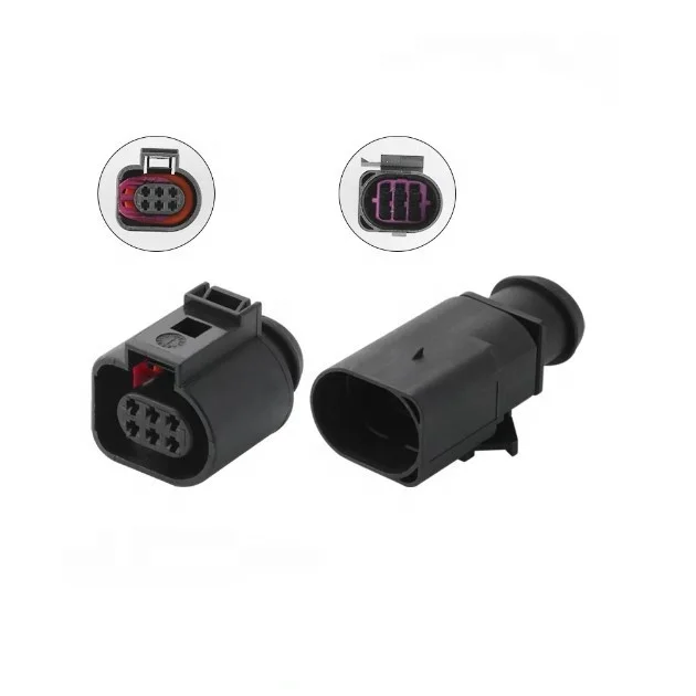 6 Pin Way Auto Temp Sensor Plug Waterproof Electrical Wire 1.5 Male Female Connector For Truck Car 1J0973713 1J0 973 713