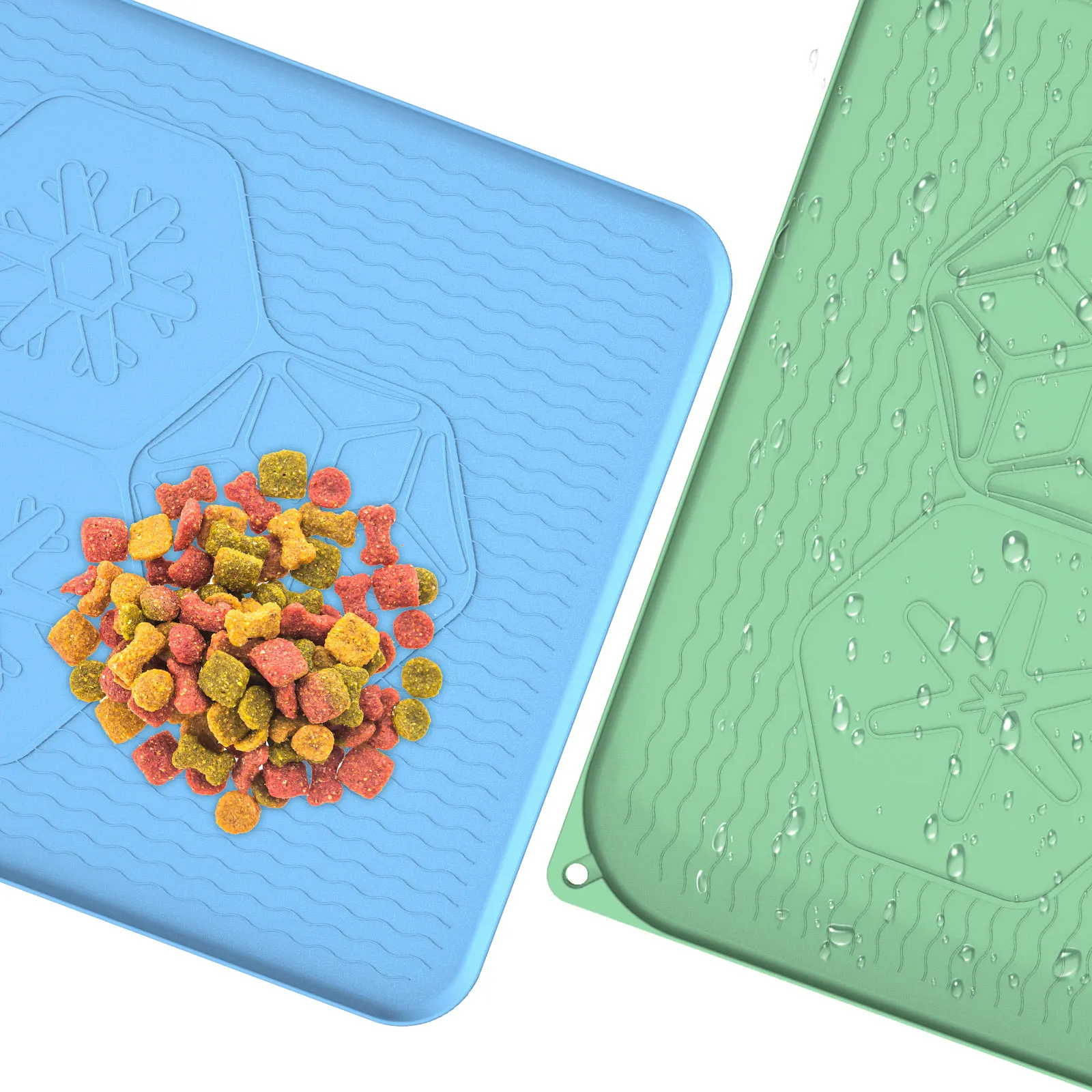 Non-sticking Paw Shape Silicone Large Size Food Dog Cooling Cat Litter Double Layer Bed Feeding The Lick Play Pet Mat