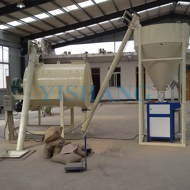 Plaster Skim Coat Making Equipment Ceramic Tile Adhesive Plant Chemical Powder Blender Dry Mixed Mortar Production Line