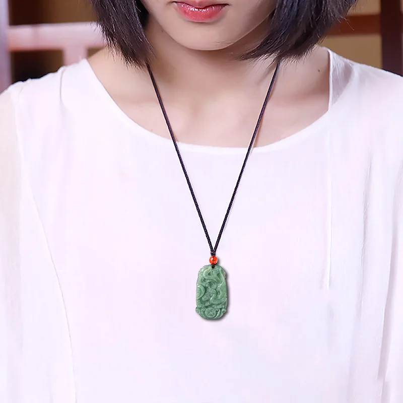 Натуральный нефрит Дракон и Феникс кулон мода высокого класса мужские женские украшения оптом LP57