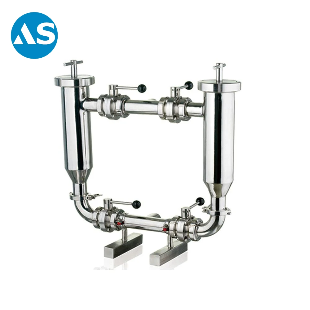 Sanitary Stainless Steel Pipe Line SS304/SS316L Duplex Filter