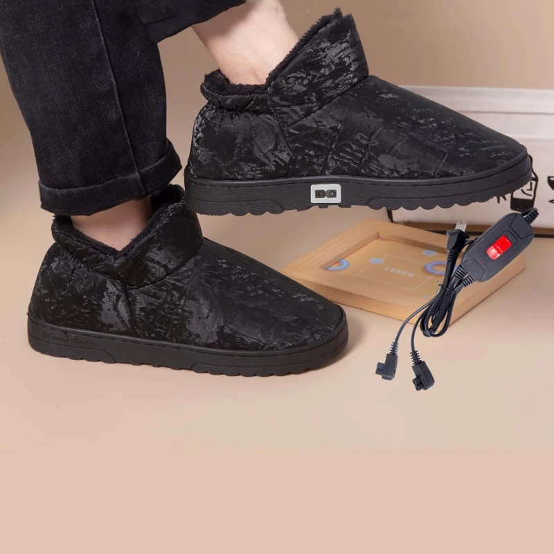 Electric 5v Usb Battery Heated Slippers Warm Shoes 3 Levels Temperature Control Thermal Heated Slipper