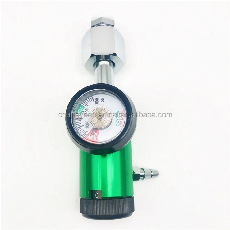 Medical Oxygen Tank Regulator with Flowmeter and Humidifier Pin Index Gas Pressure Regulator