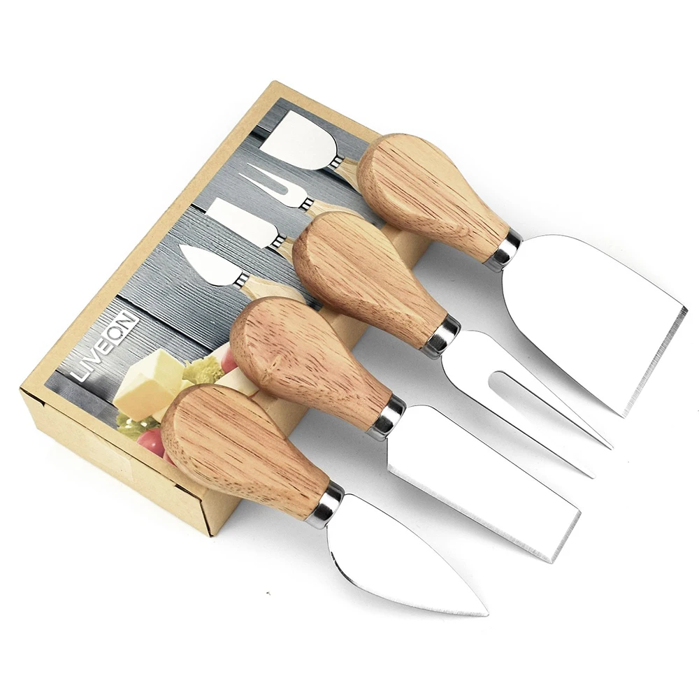 Wholesale Food Safety Bamboo Cheese Knife Set