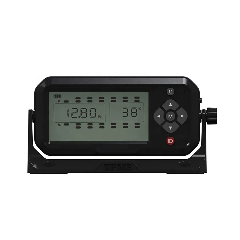 4-Wheel TPMS OTR Truck Alarm System with External Sensors Tire Gauge