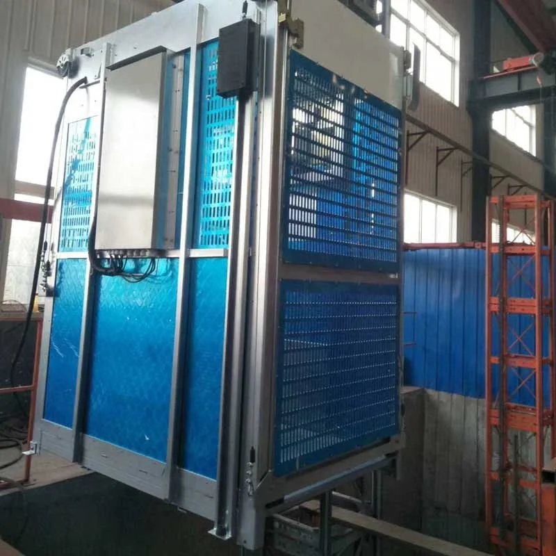 sc100 100 vfd type construction material lift passenger hoist for high rise buildings with safety device