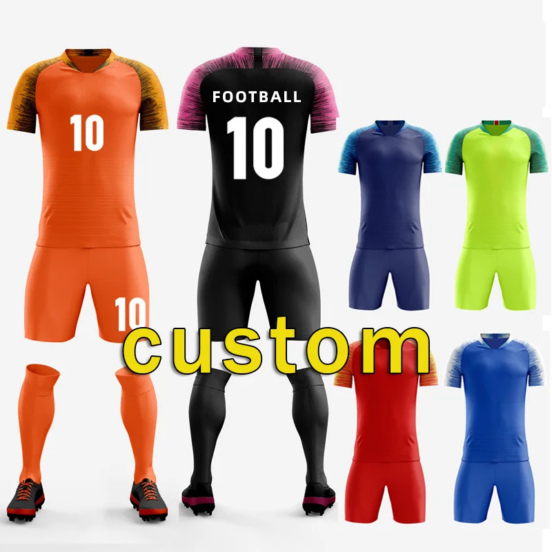 2022 Top Selling Soccer Uniform Soccer Wear Wholesale Custom Sublimation 100% Polyester Soccer Jersey Men Team Football