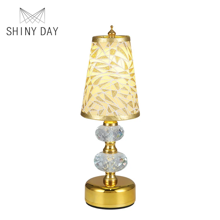 New Listed Decoration Crystal Rechargeable Dining Bedroom Hotel Bar Gold Modern LED Book Light