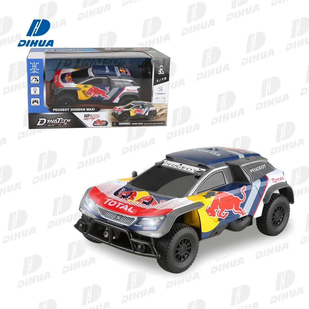 Игрушка с дистанционным управлением 2 4 ГГц красный бык PEUGEOT 3008 DKR Макси масштаб 1/16 модель Дрифт внедорожник гоночный Радиоуправляемый автомобиль для детей-12 км/ч
