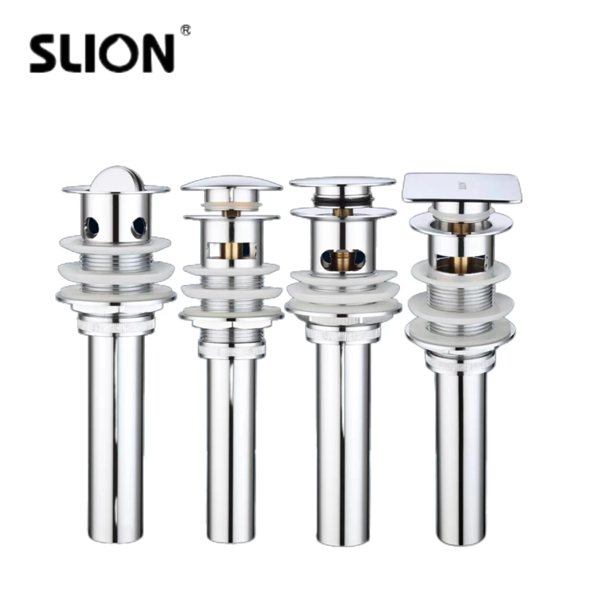 Factory Sales Durable Popular High Quality Graphic Design Modern Bathroom Wares Pop up Basin Waste with Overflow