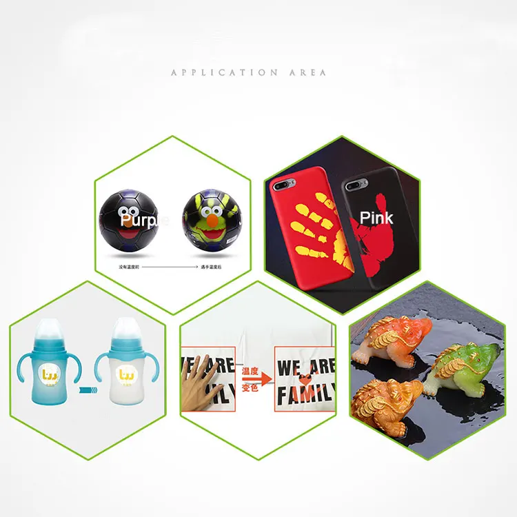 Brand Mcess thermochromic temperature activated pigment powder for fabric plastic