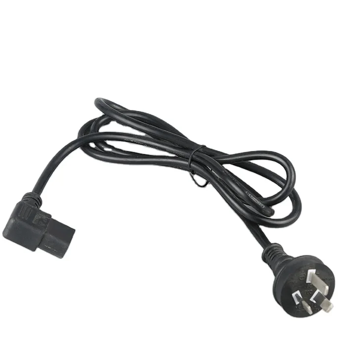 China sales European standard power cord European standard three-plug elbow product suffix copper core computer power cord