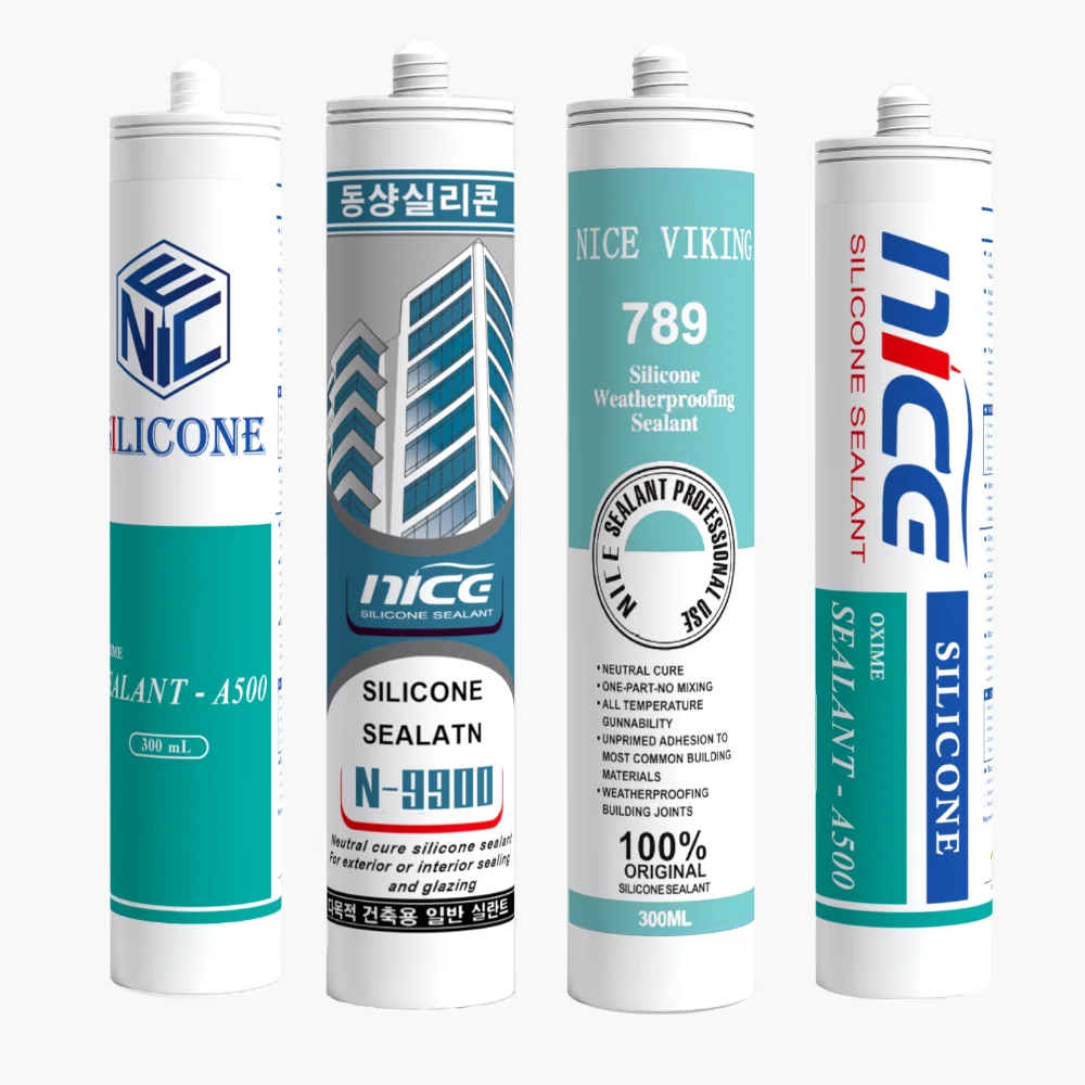 Neutral ceramic tile and glass tile silicone sealant adhesive glue