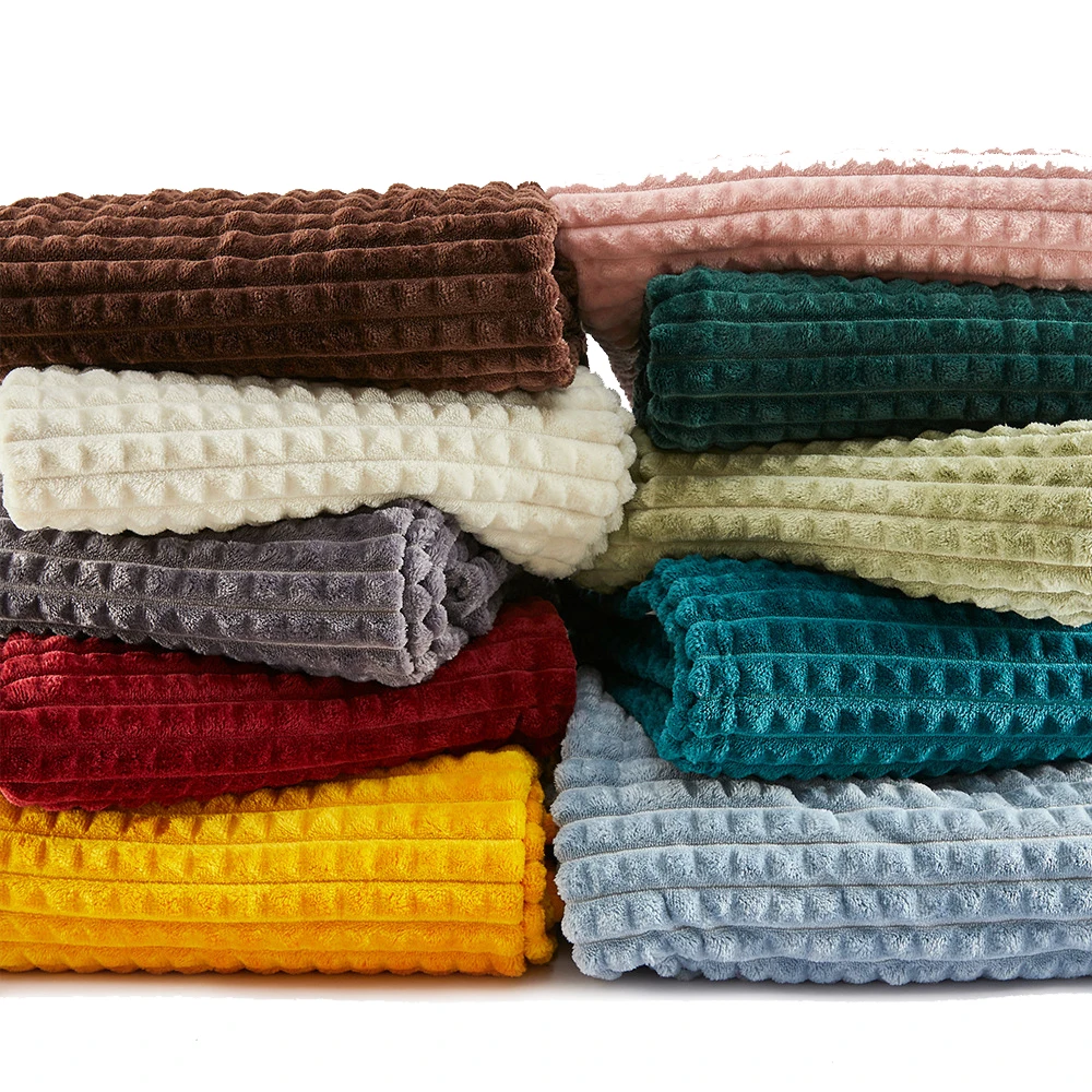 Мягкие фланелевые флисовые одеяла с индивидуальным логотипом, прочие одеяла, однотонные Роскошные теплые вафельные клетчатые одеяла для кровати, одеяла для зимнего дивана