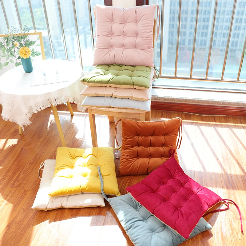 Striped chair cushion set chair cushion with filling supplier white chair cushions with ties 16 colors anti slip bottom