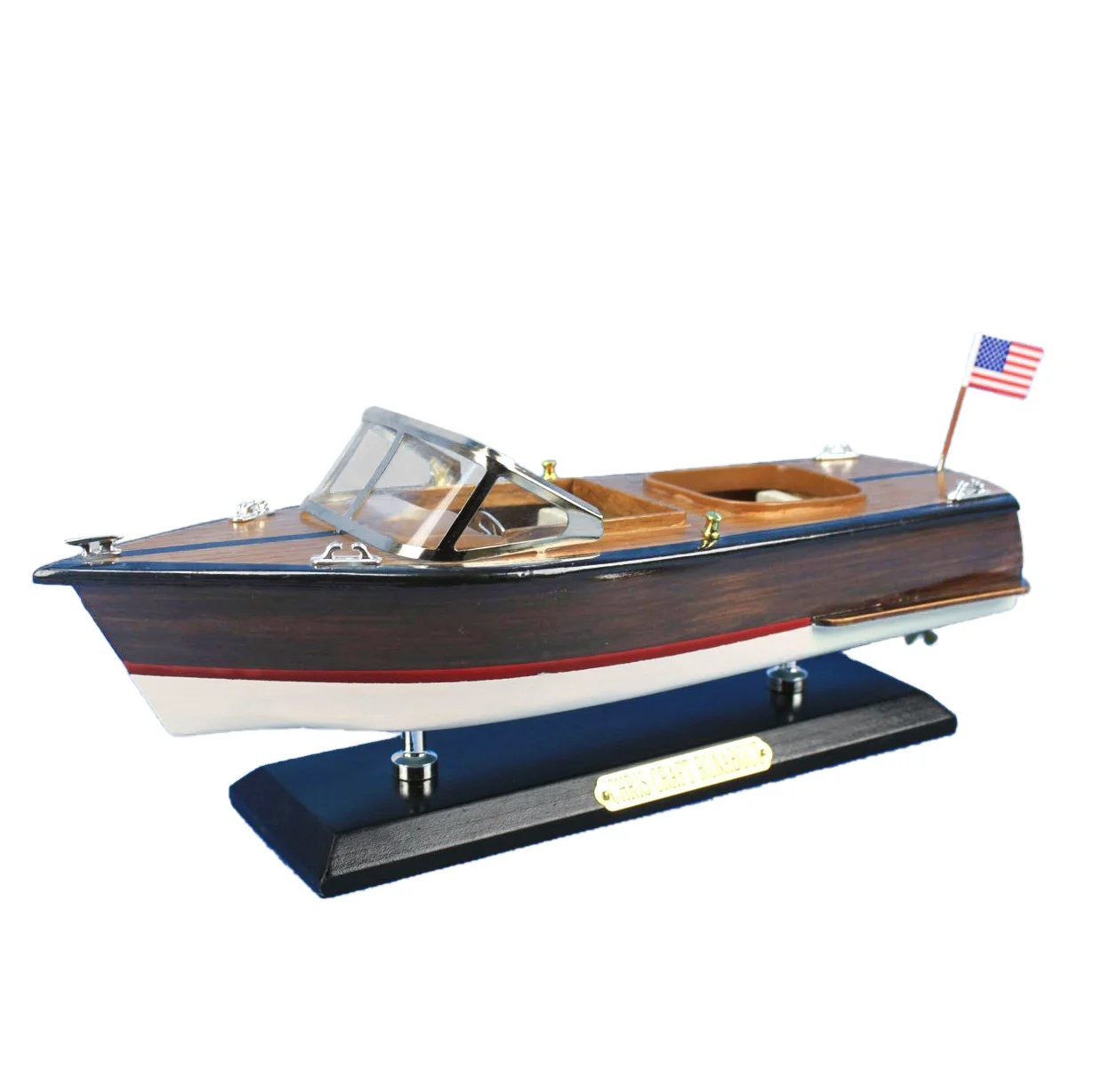 wooden chris craft Speed boat model Promotional gift maritime Decoration 14' italian riva aquarama yacht scale runaboat